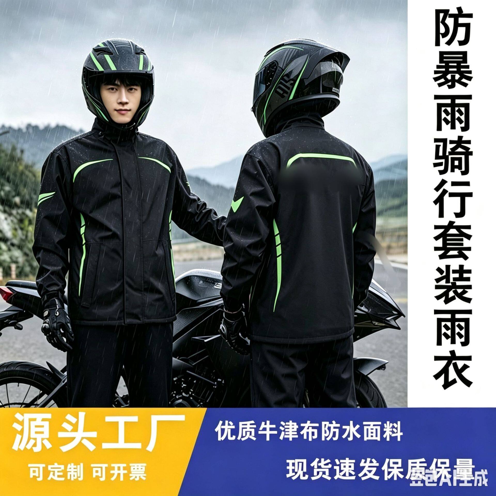 电动车雨衣雨裤分体式套