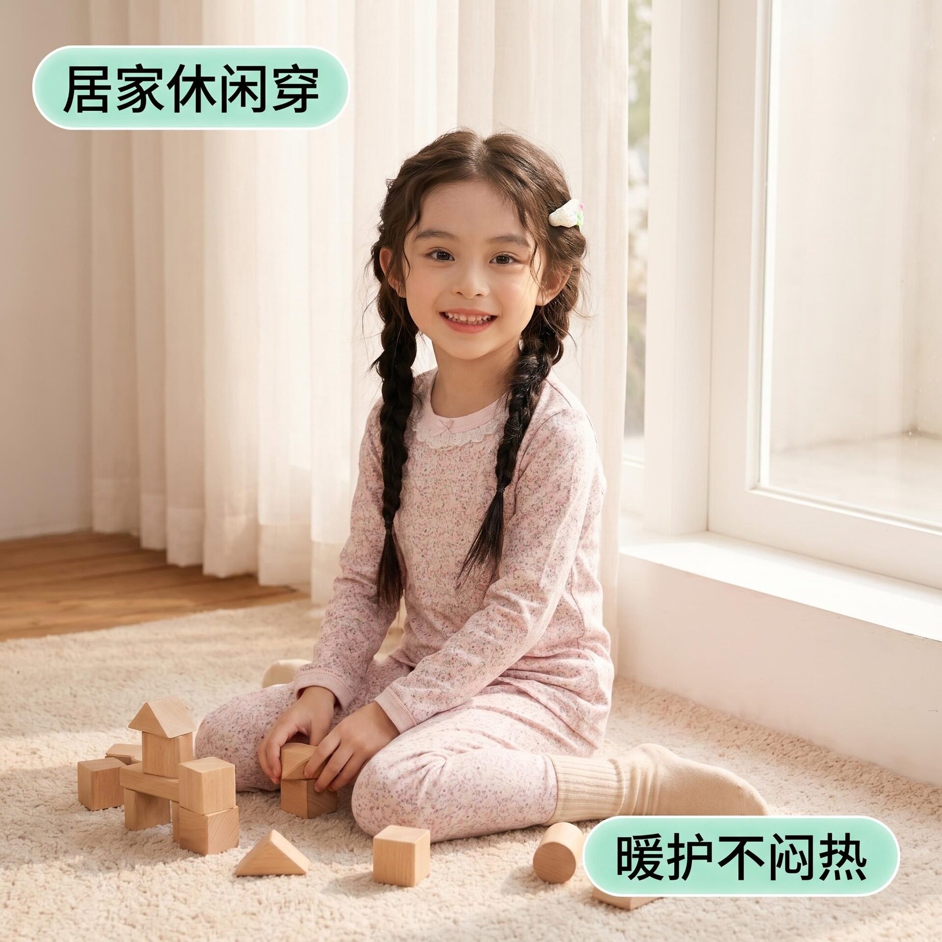 2026A类新疆棉女童秋衣秋