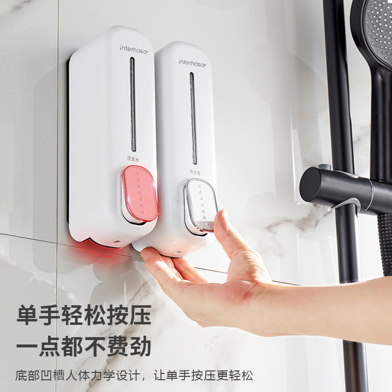 酒店手动双头皂液器浴室