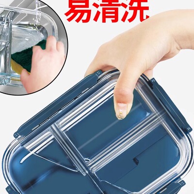 Glass lunch box can be microwavable storage bento box便当盒