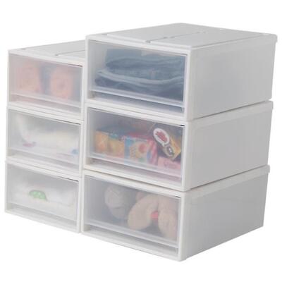Drawer type storage box plastic transparent wardrobe storage