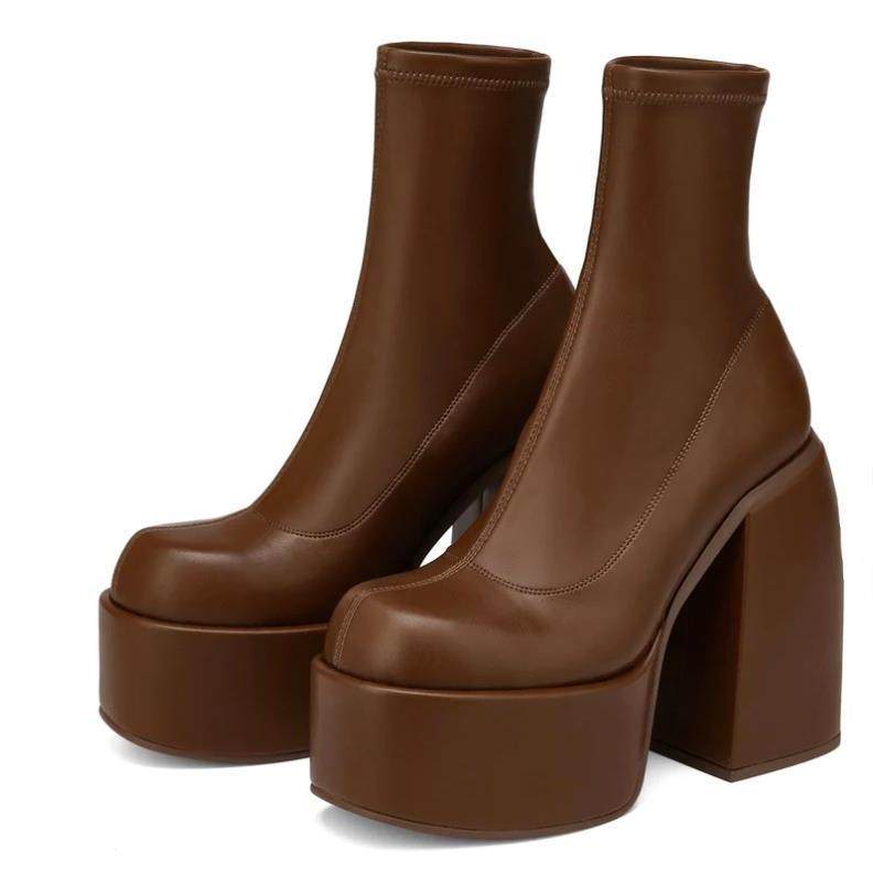 女高跟靴弹力靴women high heel boots short boots big size 42