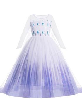 Frozen 1&2 Anna Elsa Princess Dress For Girl Birthday Party