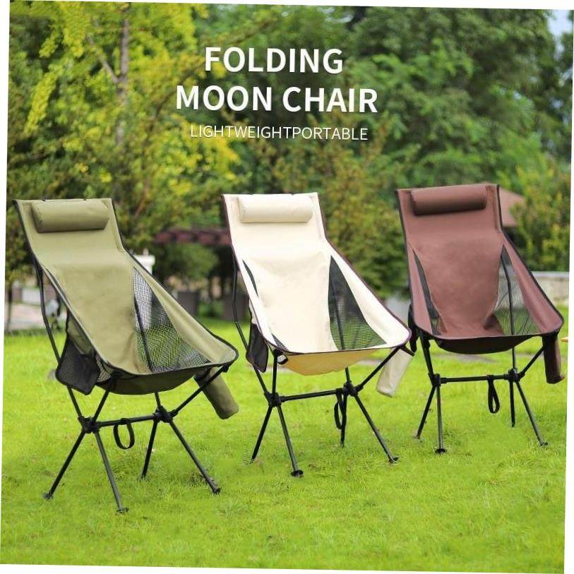 Ultralight Folding Moon Chairs Outdoor Camping Chair Removab图片