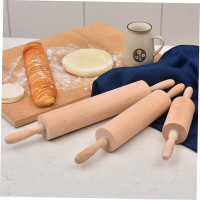 Rolling Pin Wooden Handle Pastry Dough Roller Baking Tool