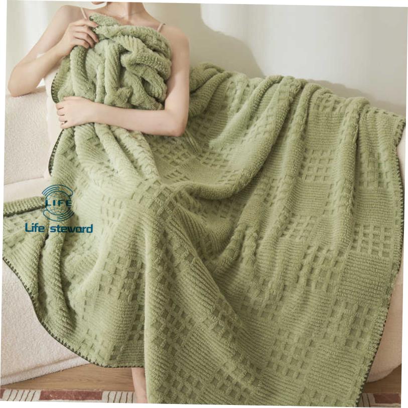 A类华夫格贝贝绒毛毯加厚午睡毯子牛奶绒床单沙发盖毯bed Blanket