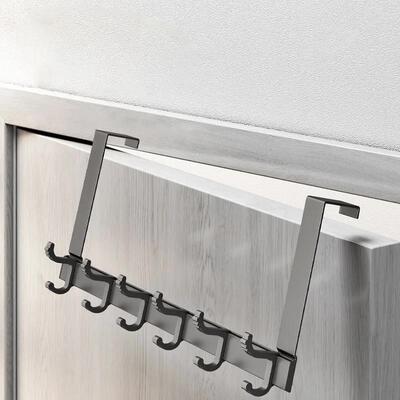 New Bathroom Door Back Hooks Punch-Free Hanger for Bathrobe