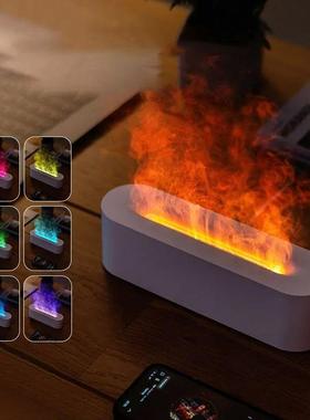 Newest RGB Flame Aroma Diffuser Humidifier USB Desktop Simul