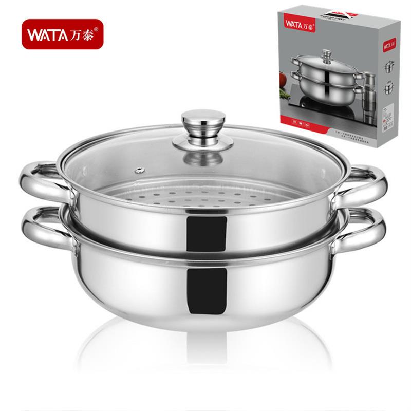 Double thickened stainless steel steamer home steamer pot