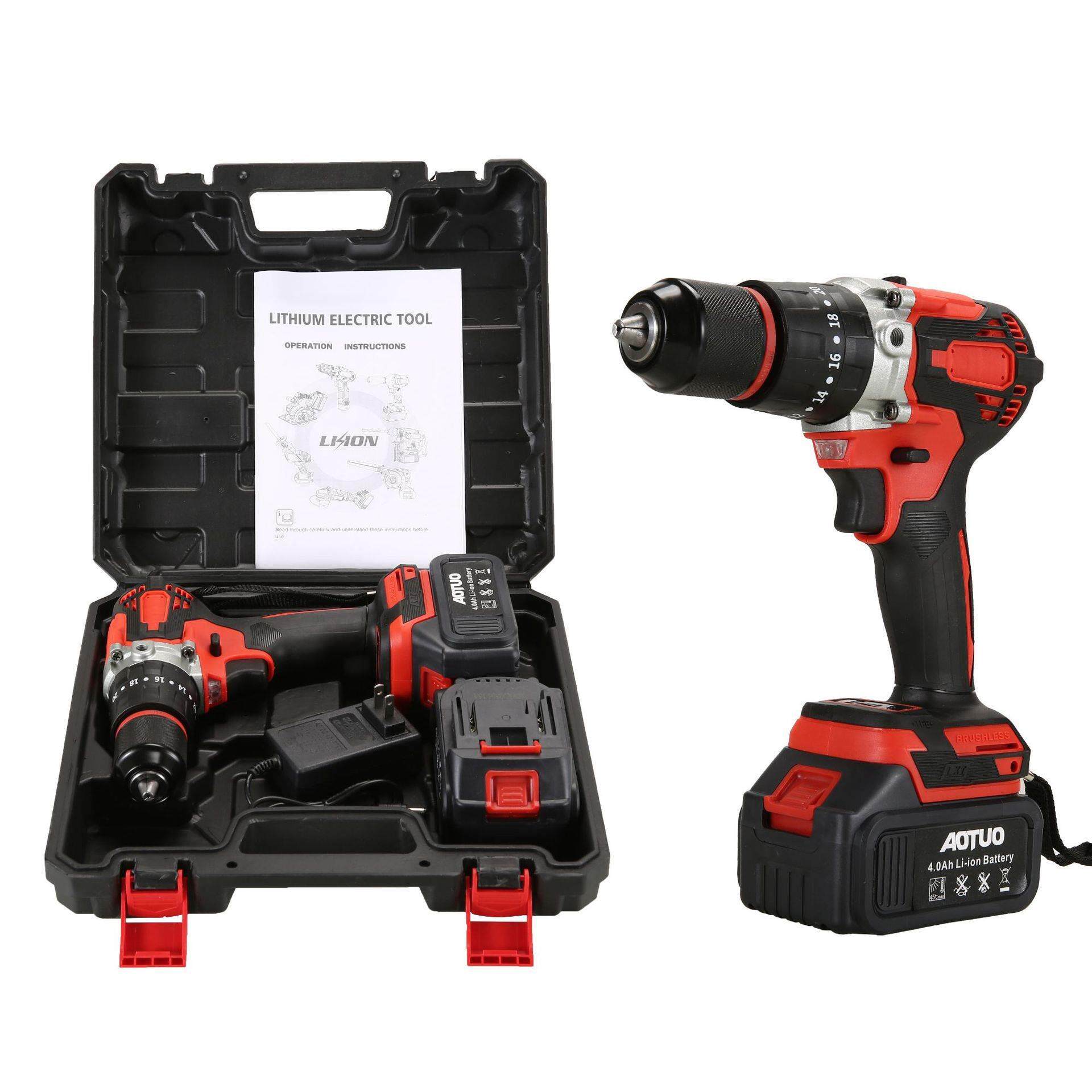 新款充电式电钻手枪钻锂电钻冲击手电钻多功能家用电动螺丝刀套装