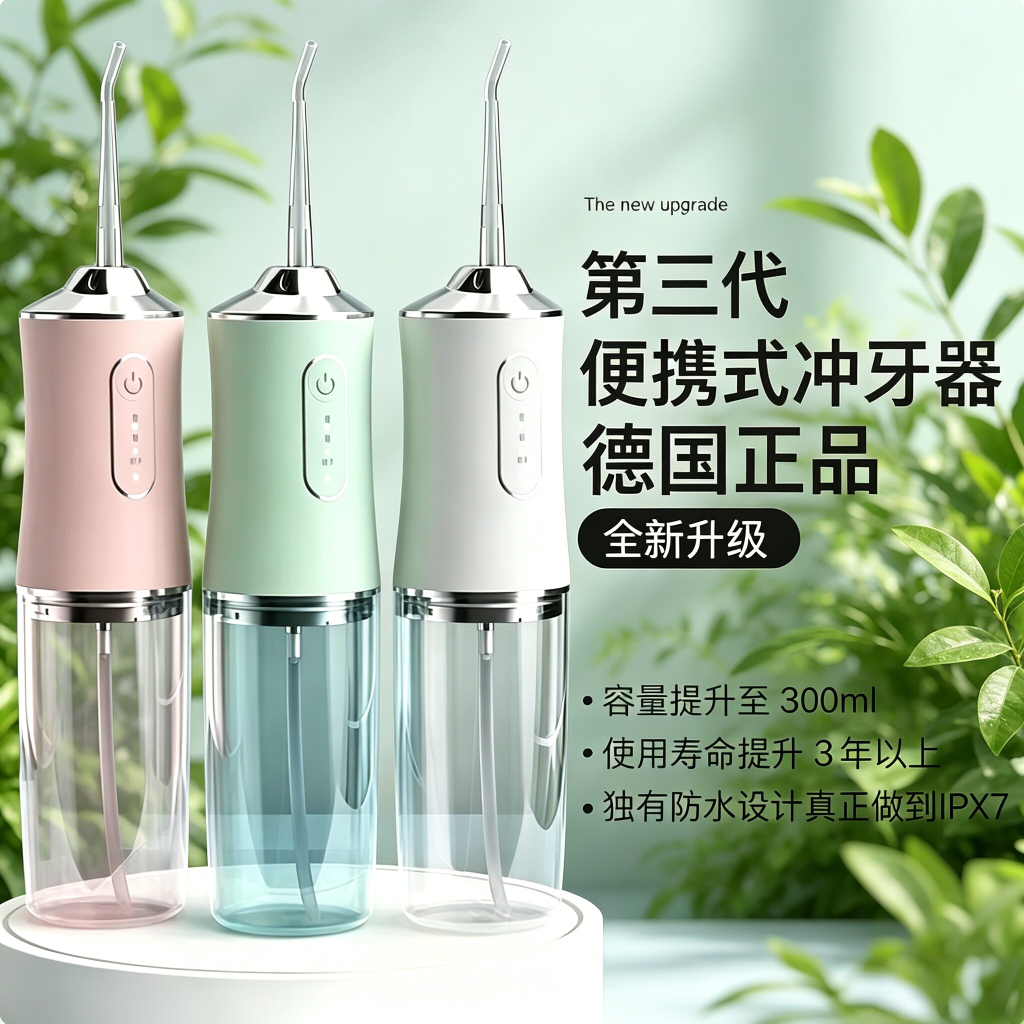 德国进口冲牙器家用洗牙器学生党宿舍专用便携式洁牙水牙线清洁仪