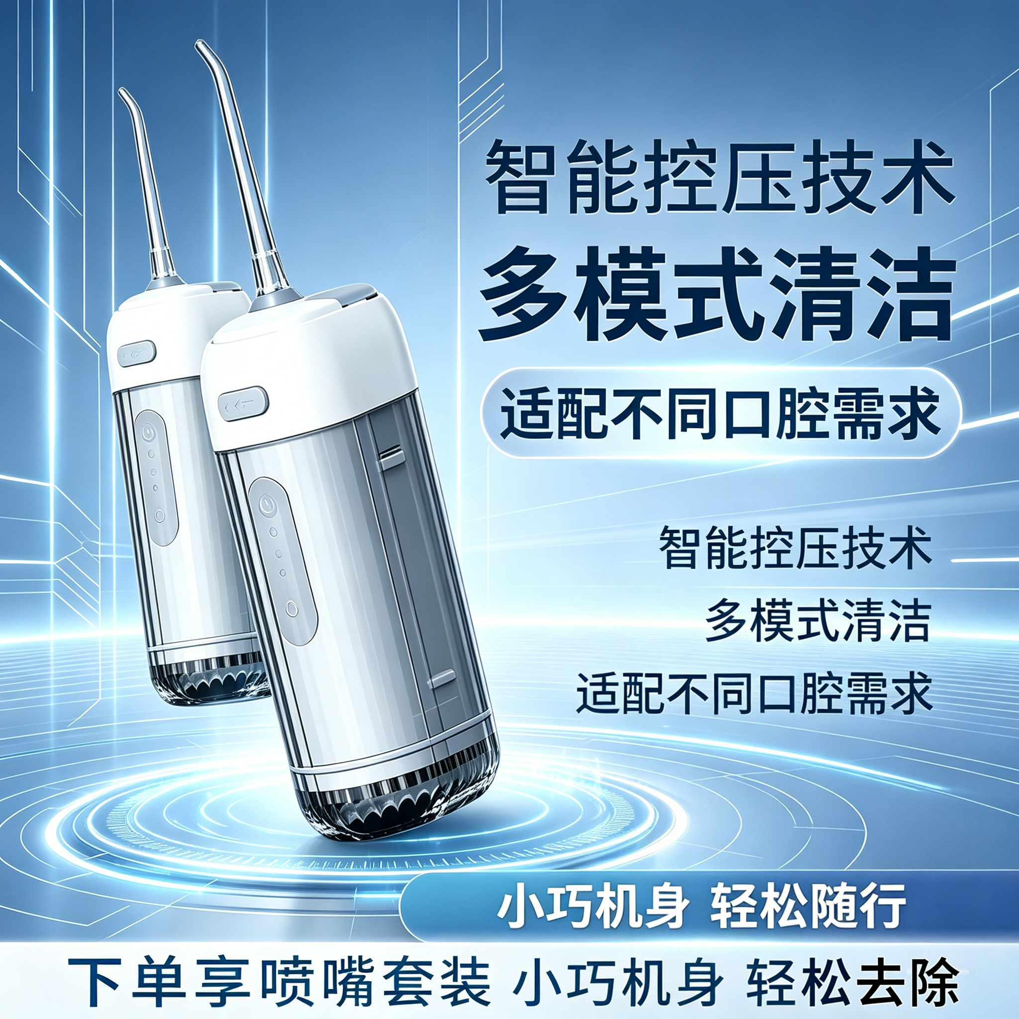 牙医推荐便携伸缩冲牙器温和护龈正畸牙套专用高压脉冲洁牙神器