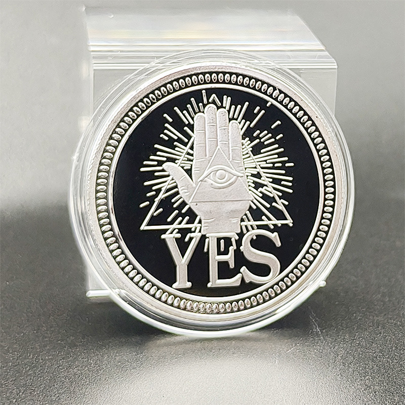 决策硬币幸运TKtemu纪念币魔术把玩yesno对错游戏钱币纪念章金属
