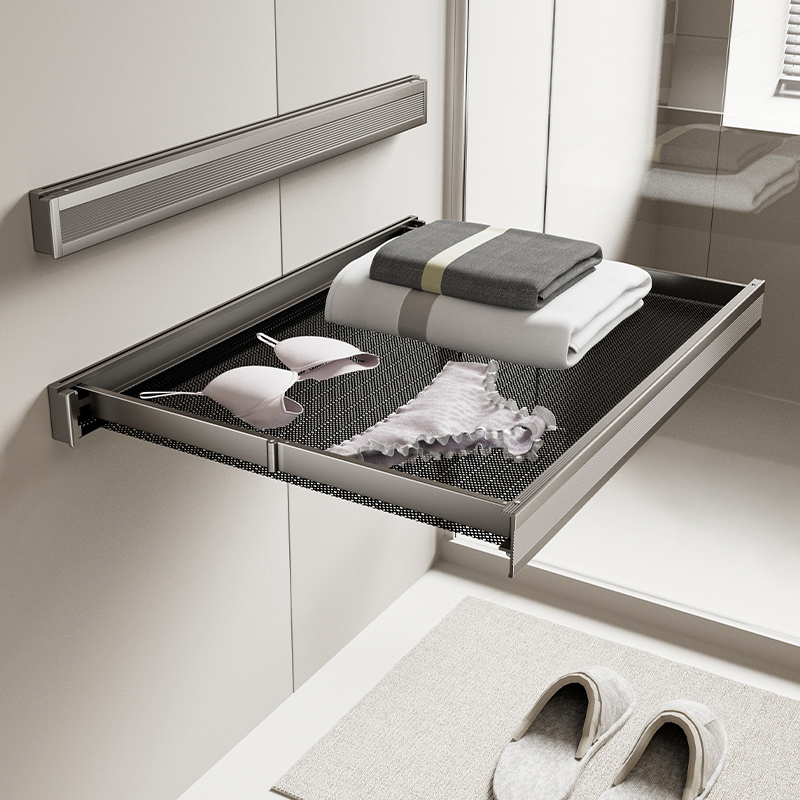 卫生间墙上浴巾衣物架毛巾收纳架