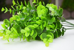 绿色植物 大尤加利 插花盆栽 饰 仿真花 米兰草婚庆礼品 植物墙装