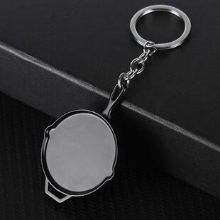 新奇特吃鸡平底锅钥匙扣网红充气打火机个性创意厂家跨境