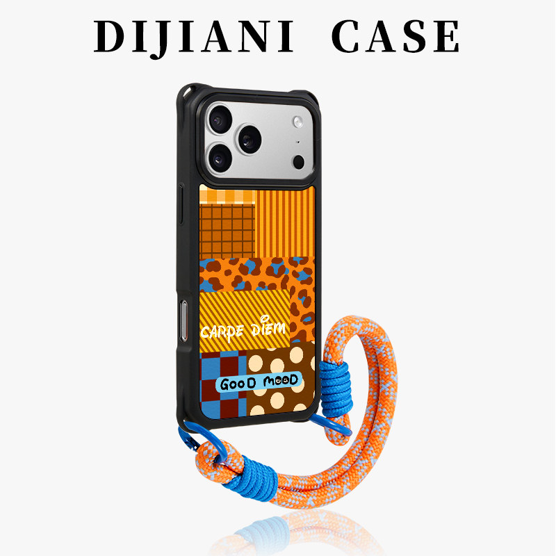 橘调豹纹拼接适用苹果17promax手机壳复古小众iPhone16女款斜挎挂绳15pro可背防摔14手提13pm橘蓝撞色17超火,3C数码配件,手机保护套/壳,淘宝优惠券,粉丝福利购,淘宝优惠卷