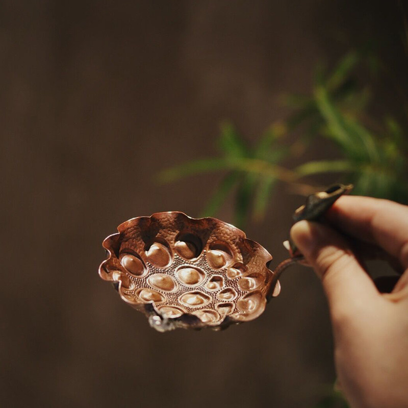 木兮堂茶漏镶银纯手工
