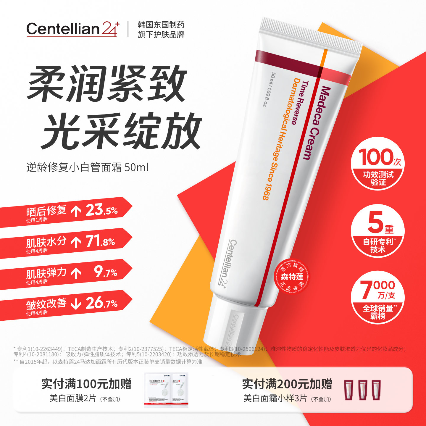 森特莲马达加逆龄修复小白管面霜