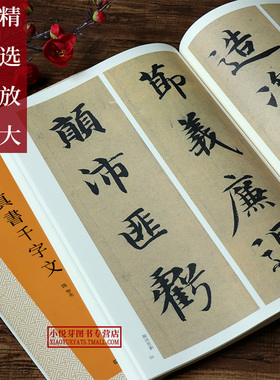 正版包邮 智永真书千字文放大版 原碑帖高清彩色本简体旁注 楷书毛笔书法字帖临摹鉴赏书籍成人学生入门基础临习教程 精选放大法帖