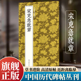 宋克急就章 草书临摹必备高清原碑帖+近距离临摹可平摊毛笔书法字帖入门临摹教材范本基础教程 旗舰正版中国历代碑帖丛刊