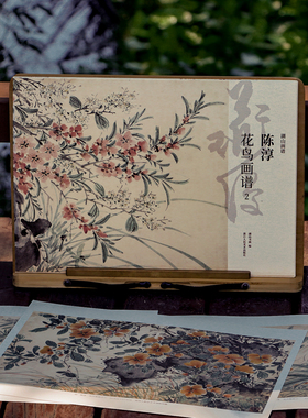 陈淳花鸟画谱2 湖山画谱单片高清印刷可临摹可装饰历代名家册页鉴赏临摹画册初学者入门中国画小写意花卉画图卷绘画技法教程作品集
