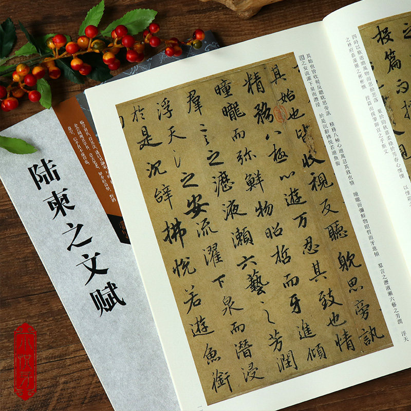 行草书毛笔练习字帖临摹赏欣范本鉴赏教程 陆柬之文赋字帖