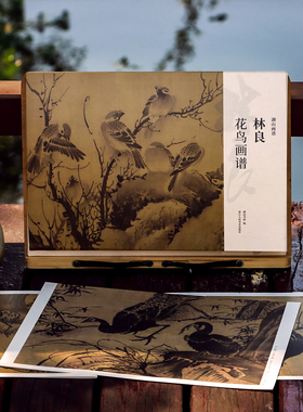 林良花鸟画谱 单片高清印刷可临摹可装饰 历代名家册页立轴挂画精选鉴赏临摹画册 中国画写意花鸟画绘画技法教程作品集 湖山画谱