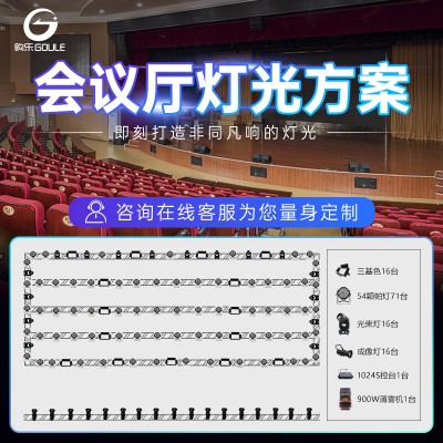会议室灯光设备方案中三基色帕灯