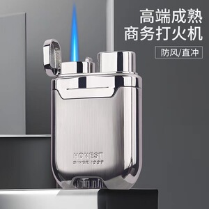 新款百诚商务高档充气防风打火机网红创意个性直冲雪茄点火器潮