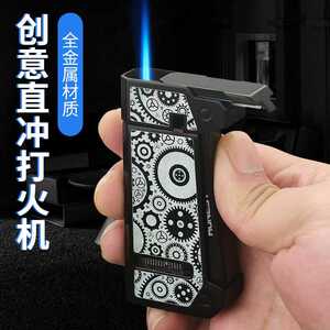 百诚正品国潮彩绘侧按直冲打火机