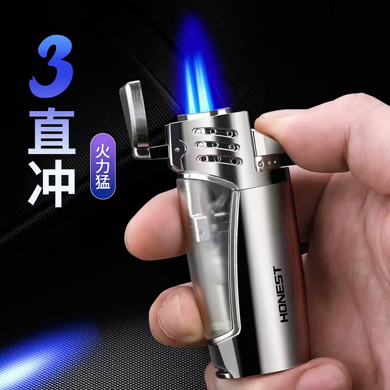 Honest/百诚三火直冲防风打火机图片