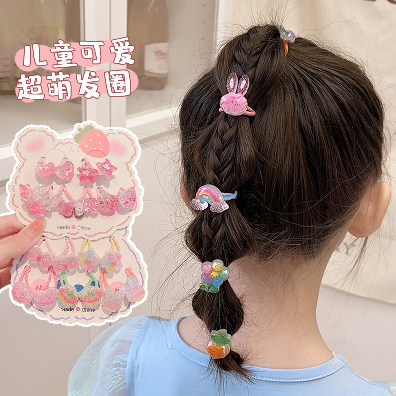 儿童高颜值发绳宝宝扎头绳橡皮筋女孩扎辫子皮套女童不伤发圈头饰