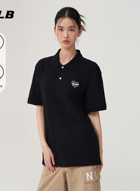 MLB官方男女情侣防晒凉感爱心polo衫时尚百搭短袖25夏季新款PQH01