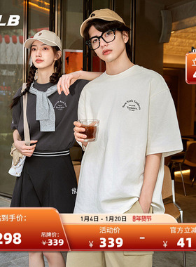 MLB官方 男女情侣圆领时尚休闲T恤纯色宽松短袖25夏季新款TSB41