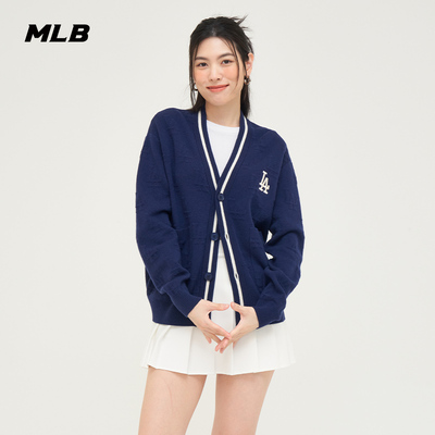 MLB开衫情侣针织开衫外套24秋季