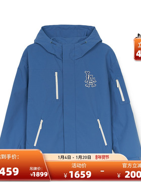 MLB官方 张凌赫同款时尚连帽夹克防水外套春夏WJB06