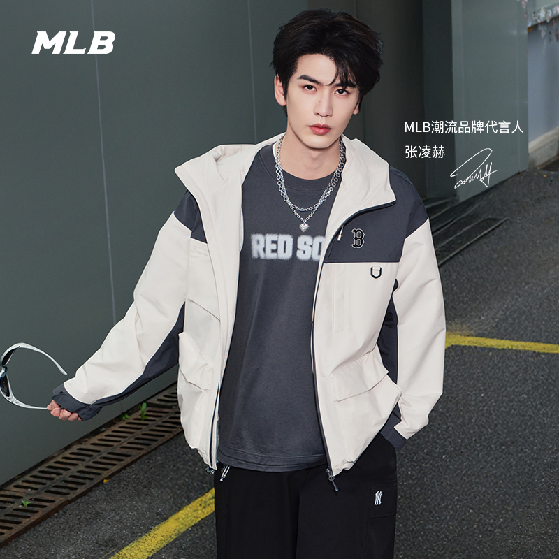 MLB男女情侣复古圆领运动T恤