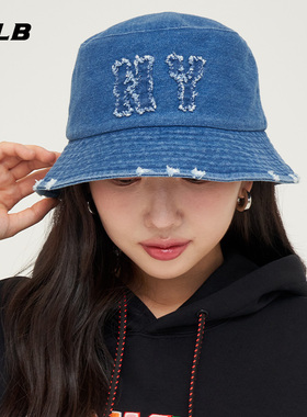 MLB官方 男女情侣牛仔渔夫帽复古百搭时尚遮阳帽秋冬HTDS2