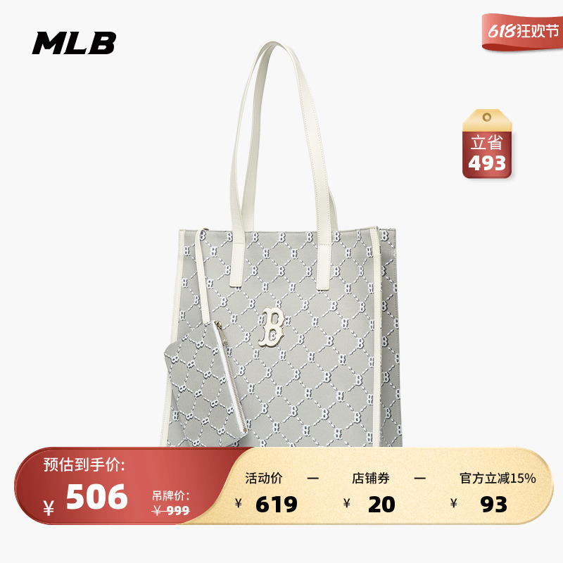 MLBMLB男女情侣复古老花托特包