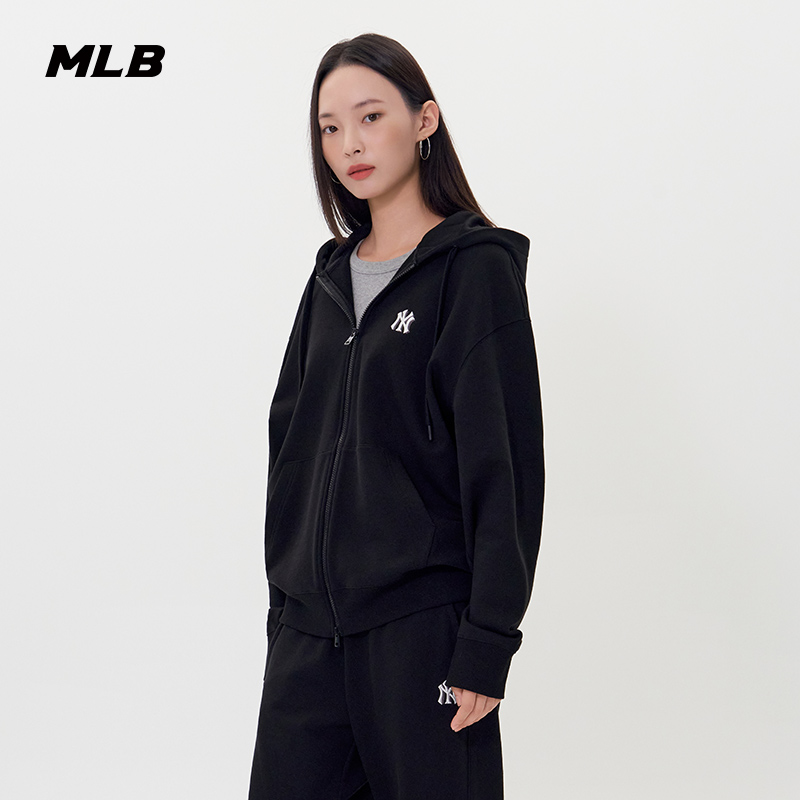MLB官方 男女情侣运动休闲百搭拉链连帽卫衣外套25秋季新款TRB01