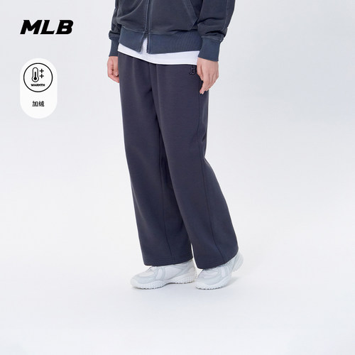 MLB官方 男女情侣保暖加绒百搭阔腿街头休闲长裤冬季新款PTB22