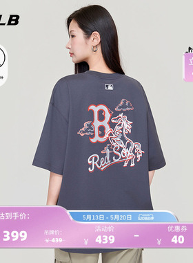 【520礼物】MLB官方男女新年生肖马印花防晒短袖T恤26夏季TSQ02