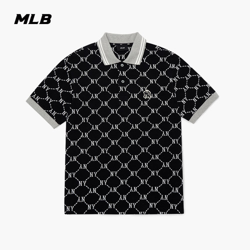 官方男款钻石老花POLO衫MLB