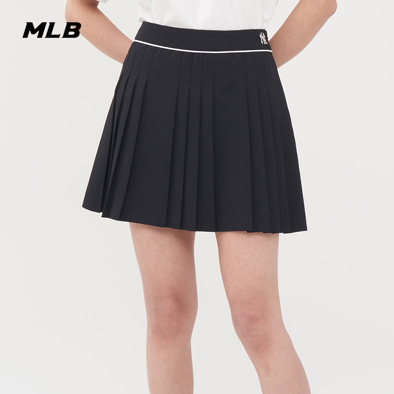 MLB官方 女款学院风百搭运动百褶裙时尚休闲短裙25夏季新款SKV02