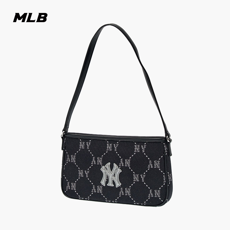 MLB官方 男女情侣时尚迷你单肩包钻石老花腋下包26春季新款BQMJ1