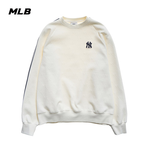 MLB暗纹老花舒适圆领卫衣
