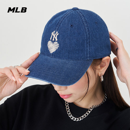 官方帽子MLB棒球帽刺绣爱心LOGO