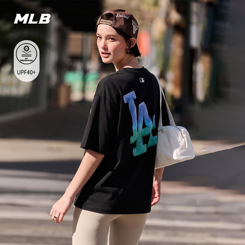 MLB男女同款复古印花防晒T恤图片