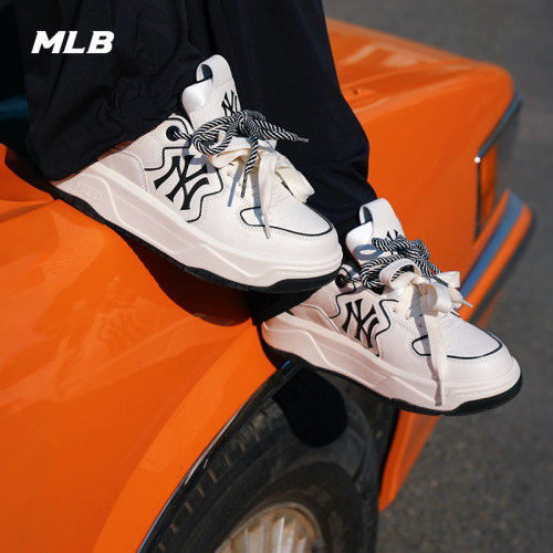 MLB官方 男女同款时尚复古撞色百搭厚底学长鞋26夏季新款SXM09